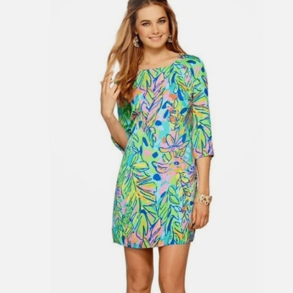 NWT LILLY PULITZER Carol Shift Dress Multi Hot Spot